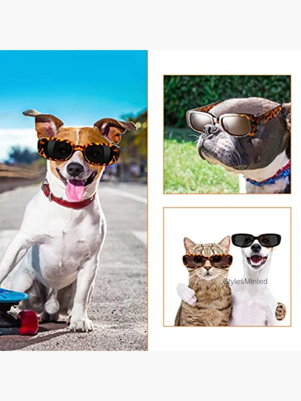 4 Pk Retro Chunky Square Sunglasses Y2K Vintage 90s Glasses Unisex